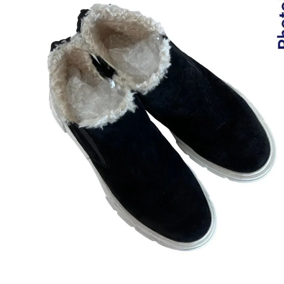 Franco Sarto Black L-Anoro Leather Ankle Women's Booties size 7.5M - Picture 3 of 5